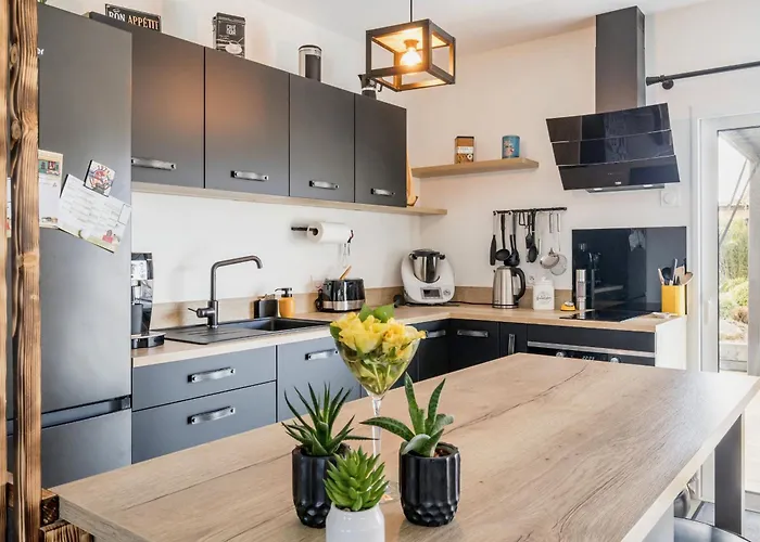 別荘 Charmante Maison Moderne Avec Jardin Prive A 9 Km De La Plage, Wi-fi Et Equipements Confortables - Fr-1-306-1277 *